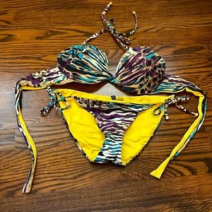 Gold Zebra Bikini